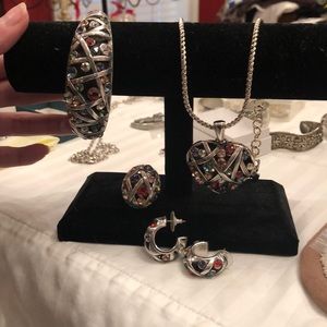 Brighton set. Earrings, ring, necklace & bracelet